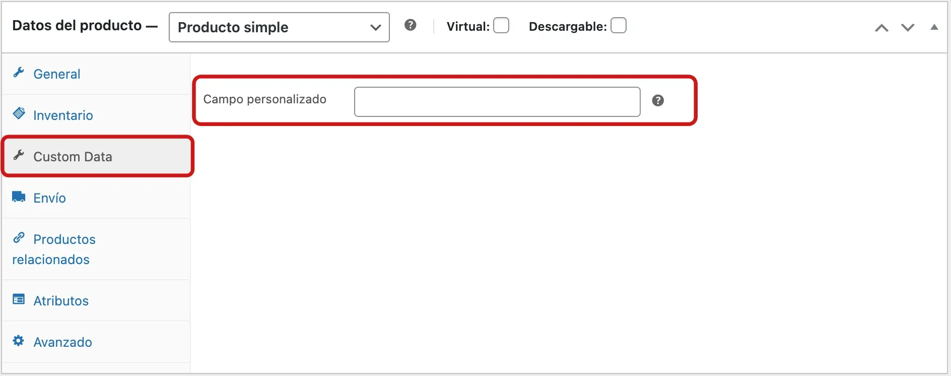 Cómo añadir pestaña de datos de producto personalizados en WooCommerce